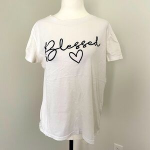 “Blessed” White XL T Shirt